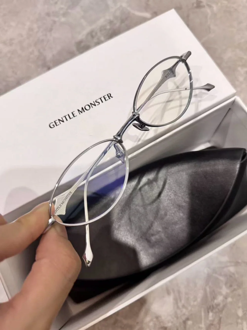 Gentle Monster BOLD Silver Oval Eyeglasses